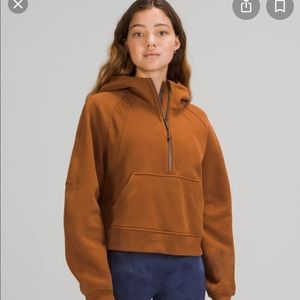 ISO M/L cooper brown 1/2 zip scuba hoodie